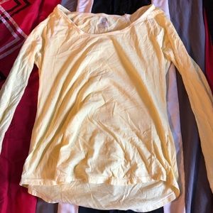 long sleeve yellow shirt
